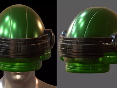Gas mask helmet 3d model plastic scifi Low-poly  Low-poly 3D model