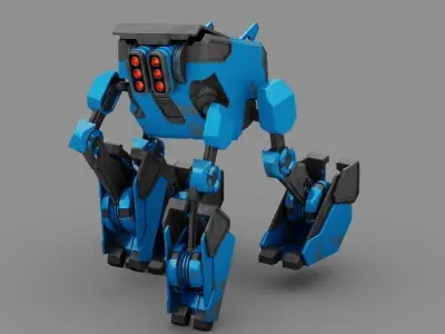 DROID KA  rigged 3D model