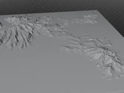 Rinca Island full 3d terrain 3D model