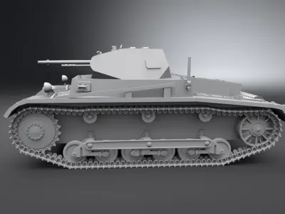 Panzer 2 b Scale model 3D print model