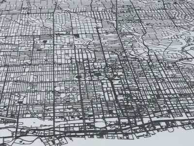 Toronto Road Network and Streets 3D model
