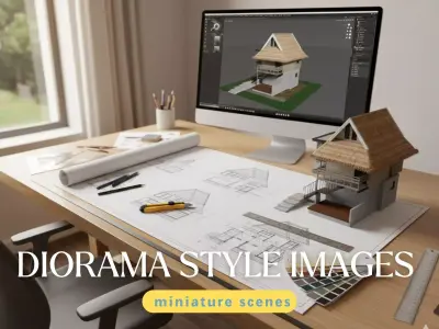 Tropical Stilt Cabin Eco Wooden House with Nipa Roof 3D model