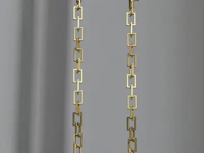 SPARROWS gold chandelier with shades 3D model