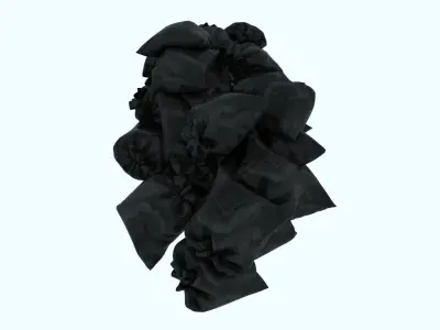 Textured Garbage Bags 4 3D model
