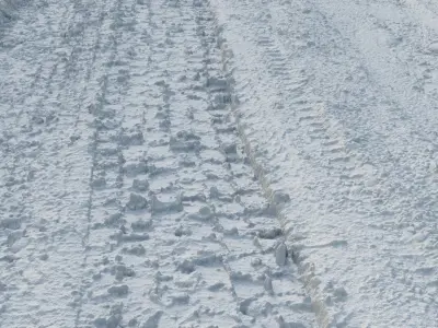 16K Dry Dirt Road material N12 - 16 meters 3D model