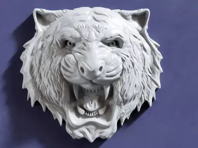 STL models for 3D printing and CNC Tiger 3D print model