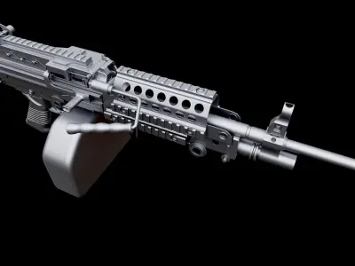 m249 custom 3D model