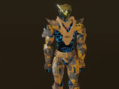 sci-fi characters  Low-poly 3D model