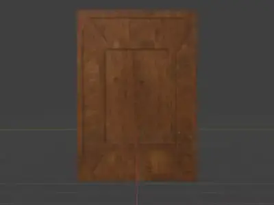 puerta asset Low-poly 3D model