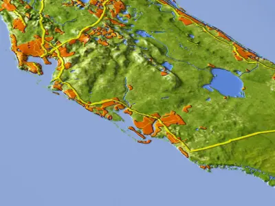 Florida High resolution 3D relief maps 3D model