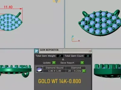 evil eye pendant 3D print model