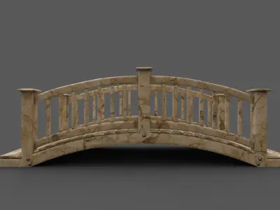 Marble bridge Low-poly 3D model purchase