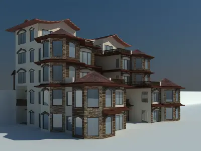 4 Type House Model  3D model