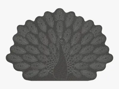 Neon sign Firebird 3D model