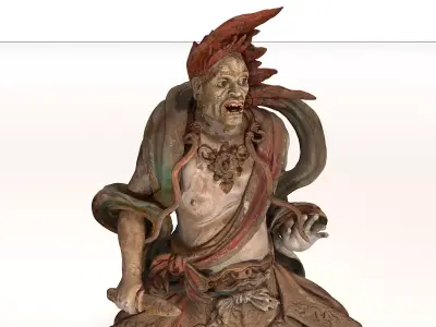 Deity Statue Sculpture02 3D model