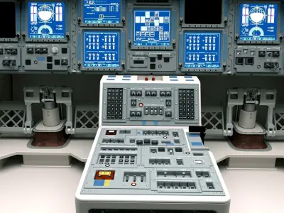  Space Shuttle Cockpit (High Poly) 