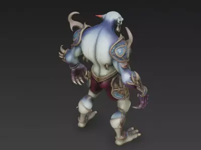 Armored Humanoid Monster 3D Model 3D model