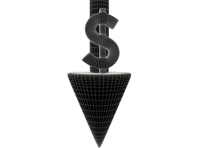Price Down Symbol V2 003 Low-poly 3D model