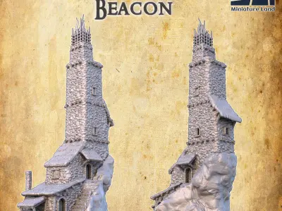 Old Signal Beacon Tabletop Terrain 28 MM 3D print model