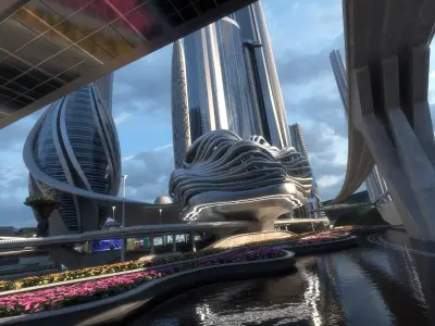 Central Business District. Future City. Next Part 3 3D model