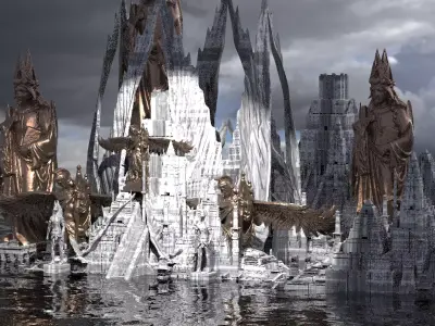 Pyramid City of Ascension Holy Light Kit bash 3D model