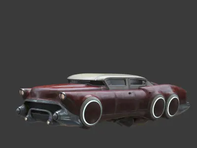 Futuristic flying car 6 3D model