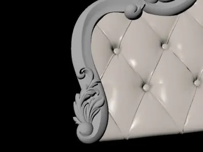 bed headboard 3D model