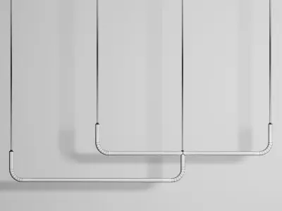 LED Pendant Light Modern Nordic Black Gold Low-poly 3D model