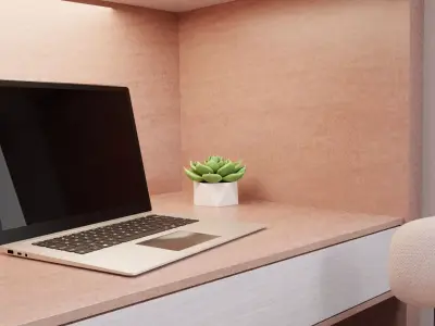 Bedroom interior 3D model 67