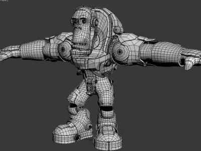 cybermonkey model humanoid robot Low-poly 3D model