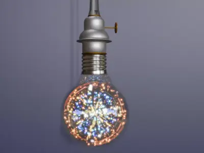 Fireworks Lamps 2patterns 3D model
