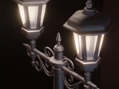 Magnificent antique street lamp of the 18th and 19th centuries 3D model