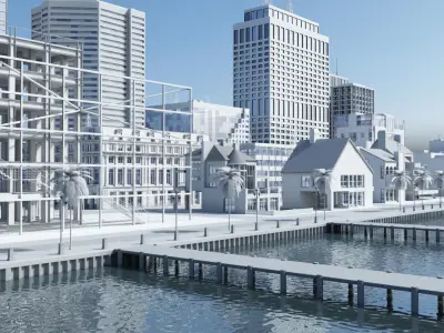 3d City Port 3D model