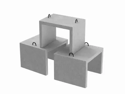 Concrete Blocks 3D model