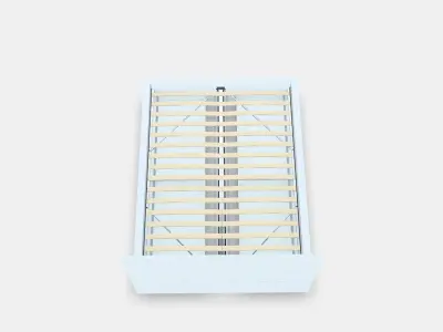 MALM Bed frame high w 4 storage boxes 32 3D model