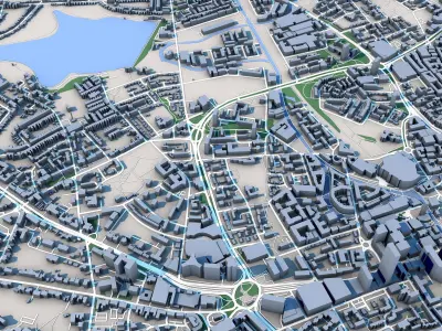 Birmingham City United Kingdom 3D model