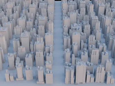 Procedural City 3D model