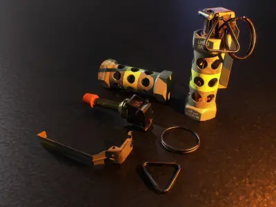 Stun Grenade Low-poly 3D model