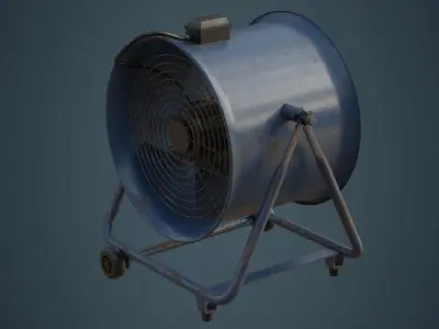 Industrial Fan 1B Low-poly 3D model
