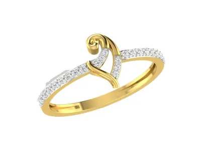 Solitaire Engagement Ring 3dm STL OBJ FBX Render Details 3D print model purchase