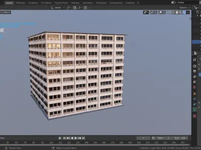 black friday old building 3d by cyberalex NEW YEAR SALE Free low-poly 3D model