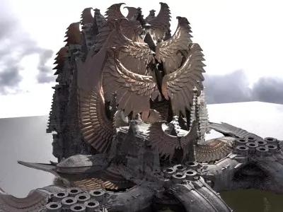 Floating Angel monolith Sci-fi Hive 23 3D model