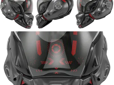 Sci-Fi Helmet 3D model