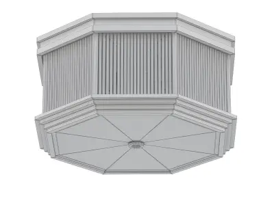 Bagatelle octagonal ceiling light fixture 3D model