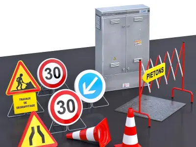 Equipement Routier 01 3D model