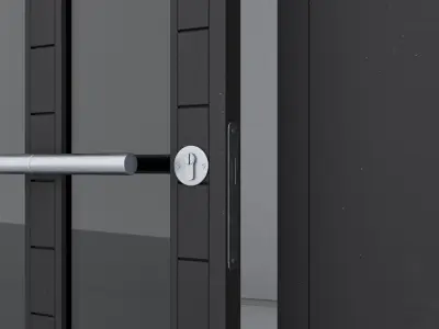 Aluminium door 208 3D model