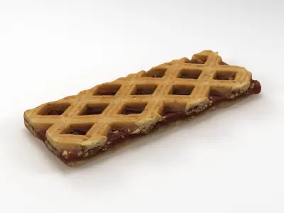 Short Bread Wafer Biscuit 3D model