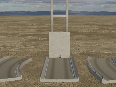 Highway Parts  Low-poly 3D model