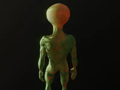 Alien Low-poly 3D model