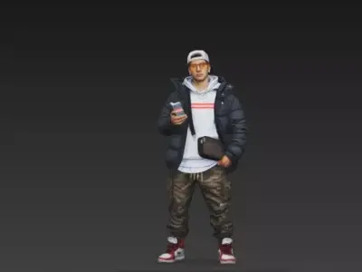 Urban Hypebeast - Modern Streetwear Character 3D model